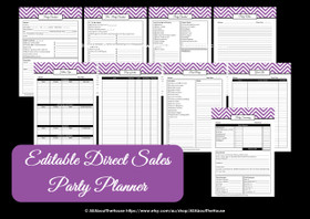 PURPLE Direct Sales Party Planner Checklist - Editable - Instant Download
