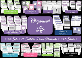 PURPLE Organized Life - Household Binder - Instant Download