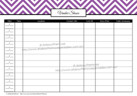 Vendor Shows - Direct Sales Planner - EDITABLE Printable - 7 Colours - INSTANT DOWNLOAD