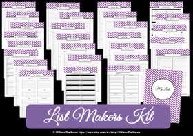 EDITABLE - List Makers Kit - ALL 6 COLOURS - Instant Download