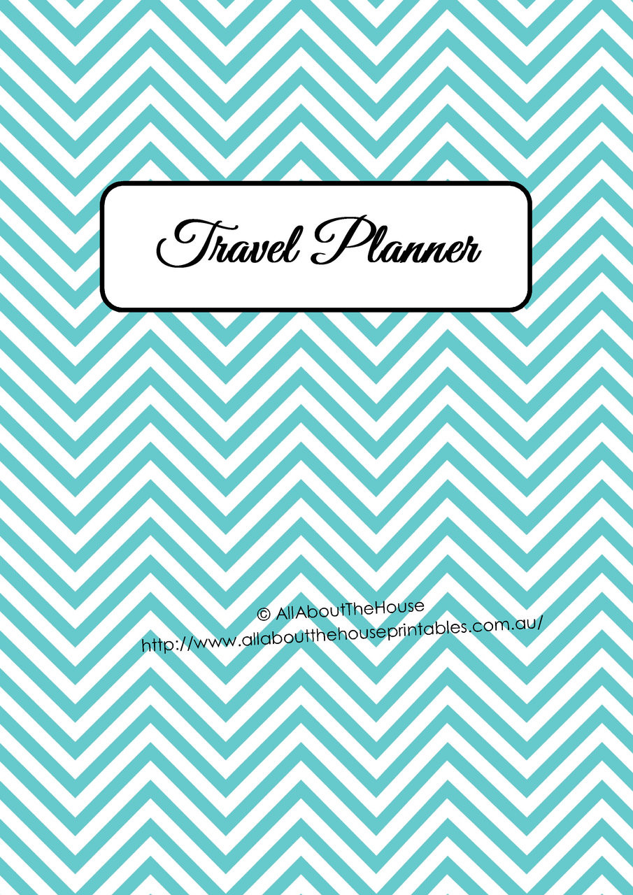 light blue travel planner editable instant download printable binder cover templates