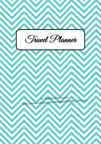 LIGHT BLUE - Travel Planner - EDITABLE - Instant Download