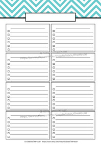 Anything Lists - 8 Checklists - EDITABLE - Blue 3 - INSTANT DOWNLOAD