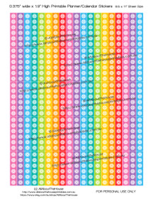 Starberry List Printable Planner Stickers 1.9" long x 0.375" wide - Rainbow
