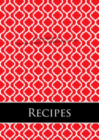 EDITABLE - Recipe Binder & Meal Planning Printables - Red Moroccan Tile