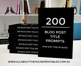 200 Blog Title Prompts Ebook - INSTANT DOWNLOAD