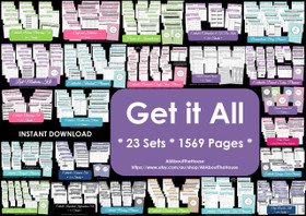 GET IT ALL - EDITABLE - Multicoloured Planners - Instant Download