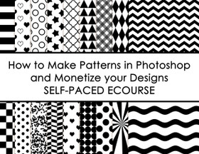 ECOURSE - How to make patterns in photoshop and monetize your designs