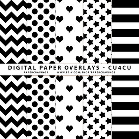 Digital Paper Overlays - 12" x 12" and 8.5 x 11" (Set 7) INSTANT DOWNLOAD 