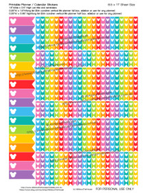 Mickey Mouse Inspired Flag Printable Planner Stickers - Disney 