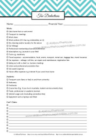 FREE Printable Tax Deductions Checklist