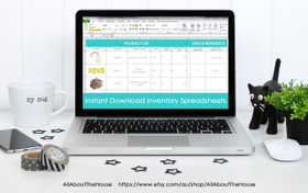 Inventory spreadsheet etsy seller tool shop management (Excel or Google Sheets)