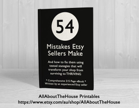 54 Mistakes Etsy Sellers Make Ebook - INSTANT DOWNLOAD