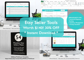 Etsy Seller Tools Ebook + Spreadsheets Bundle