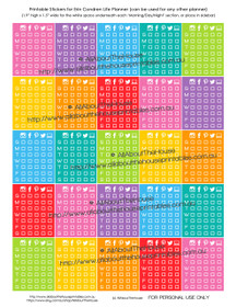 Social Media Planners Stickers Printable - ECLP Full Box (or any planner)