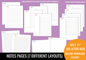 Notes Kit Printables - Rainbow