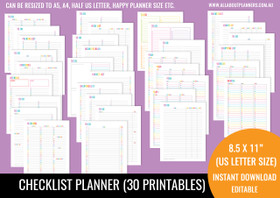 Checklists Kit Printables - Rainbow