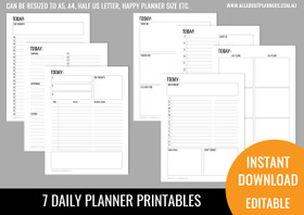 Daily Planner Printables (Set 1) - Neutral