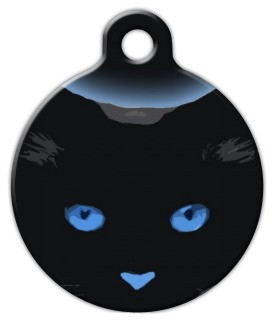 Blue Boo Kitty Cat ID Tag