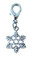 Silver snowflake with clear rhinestones charm