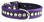Purple Leather and Crystal Dog Collar