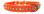 Orange Leather and Crystal Dog Collar