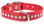 Red Leather and Crystal Dog Collars
