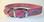 Pink paisley suede dog collar