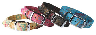 Paisley Suede Dog Collars