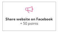 +50 share website on Facebook