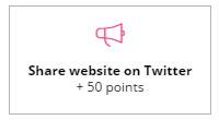 +50 share website on Twitter