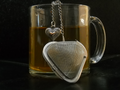Heart shaped mesh tea ball infuser
