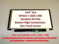 Hp 653040-001 REPLACEMENT LAPTOP LCD Screen 14.0" WXGA++ LED DIODE(LP140WD2(TL)(D1))