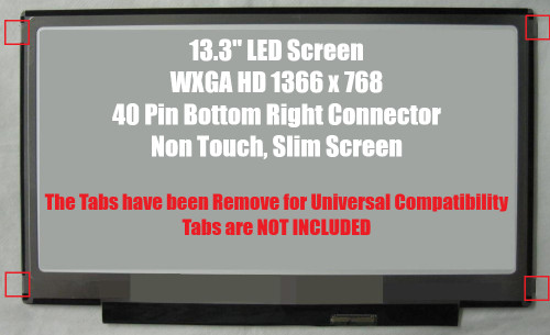 Au Optronics B133xw01 V.0 Side Brackets Replacement LAPTOP LCD Screen 13.3" WXGA HD LED DIODE