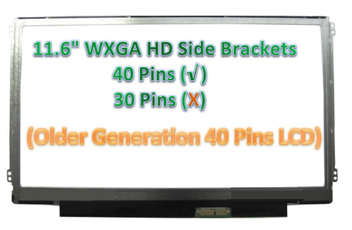 B116XW03 V.0 New 11.6" WXGA HD LED Glossy Slim LCD Screen with side brackets
