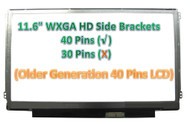 LTN116AT04 (LTN116AT04-S01 & L01) New 11.6" WXGA HD LED Glossy Slim LCD Screen with side brackets (or compatible model)