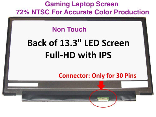 Generic New Replacement Laptop LED LCD Screen 13.3 IPS FHD 30 Pins Glossy Panel Compatible with LG LP133WF4-SPB1 LP133WF4(SP)(B1)