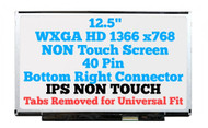 12.5" 1366x768 HD Glossy LCD LED Screen Replacement Display for LP125WH2 (SL)(B3) (NO BEZEL)