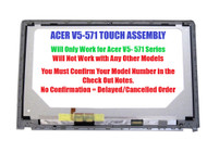 15.6-inch 1366x768 Assembly LCD Screen Touch Glass Panel Replacement For Acer Aspire V5-571P-6472 V5-571P-6621 V5-571P-6473 B156XTN03.1