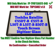 New 15.6"Touch Screen Panel Digitizer Front Glass for Toshiba Satellite S55T-B-Series