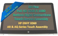 HP ENVY x360 M6-AQ Touch Digitizer with IR 15.6" IPS FHD 1920X1080 LCD and Bezel Display Assembly Touch p/n 856813-001