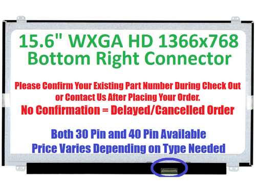 New Generic LCD Display FITS - HP Pavilion TPN-C125 (Non-Touch Vresion) 15.6" HD WXGA eDP Slim LED Screen (Substitute Only) Non-Touch