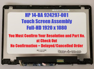 FHD LCD Touch Screen Assembly + Bezel For HP Pavilion x360 14-ba004la 14-ba030tx