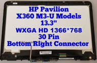 HP Pavilion x360 M3-U M3-U001dx 13.3" LCD LED Touch Screen Assembly Frame WXGA