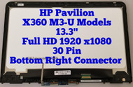 HP Pavilion x360 M3-U101dx FHD IPS 13.3" LCD LED Touch Screen Assembly Frame