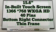 New B156XTK02.0 15.6" 1366x768 WXGA LED LCD Touch Screen Digitizer Assembly 40 pin