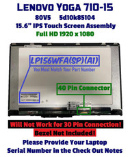 FHD LCD Display LP156WFA(SP)(A1) Touch screen Digitizer Lenovo Yoga 710-15IKB