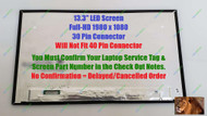 13.3" N133HCE-G52 Dell DP/N 00DDJ0 LCD Screen IPS 30 Pin FHD 1920X1080 Panel