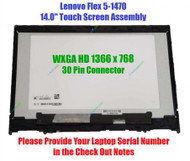 New Lenovo Flex 5-1470 5-14 80XA 81C9 14" HD LCD Touch Screen Digitizer W/Frame