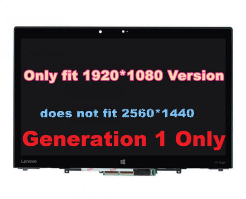 00UR189 01ay700 Lenovo Thinkpad X1 Yoga LED LCD Touch Screen 14" FHD Assembly